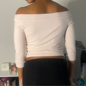Pink off the shoulder top